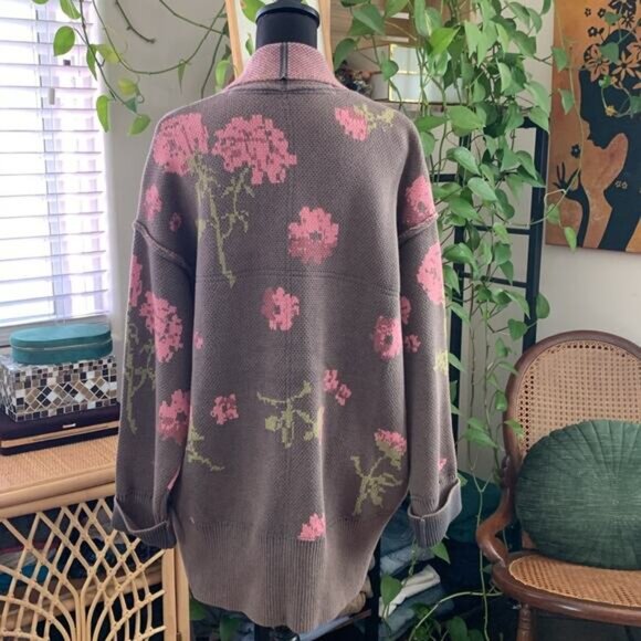 NWT Free People Chamomile Floral Print Cardigan Sweater - S - Picture 3 of 9